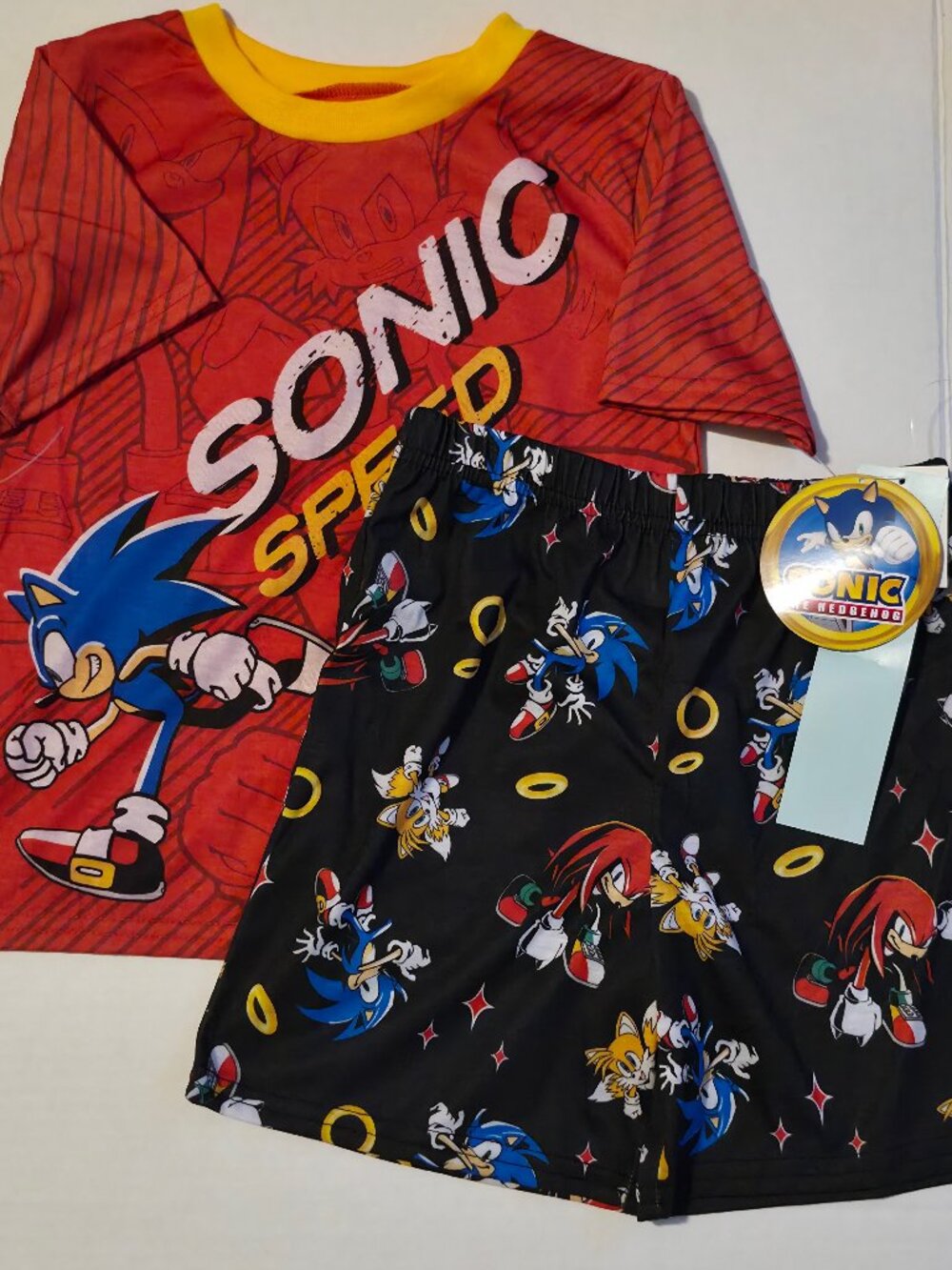 Sonic The Hedgehog, Boys 2 PC Pajama Short Set XS (4/5)
